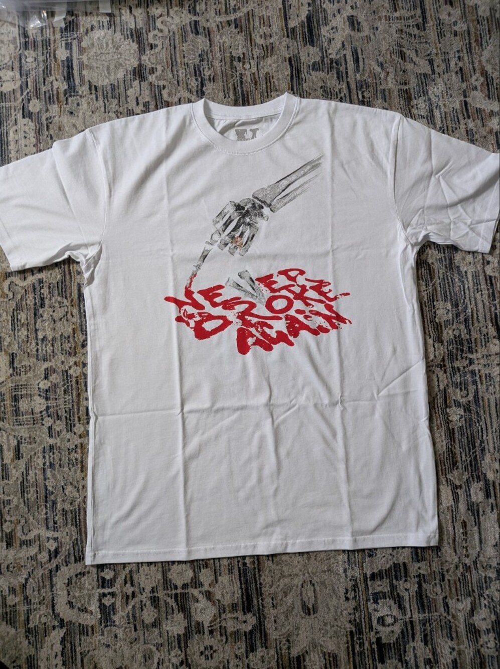 VLONE x Never Broke Again Bones Skeleton Tee White XL – NWOT